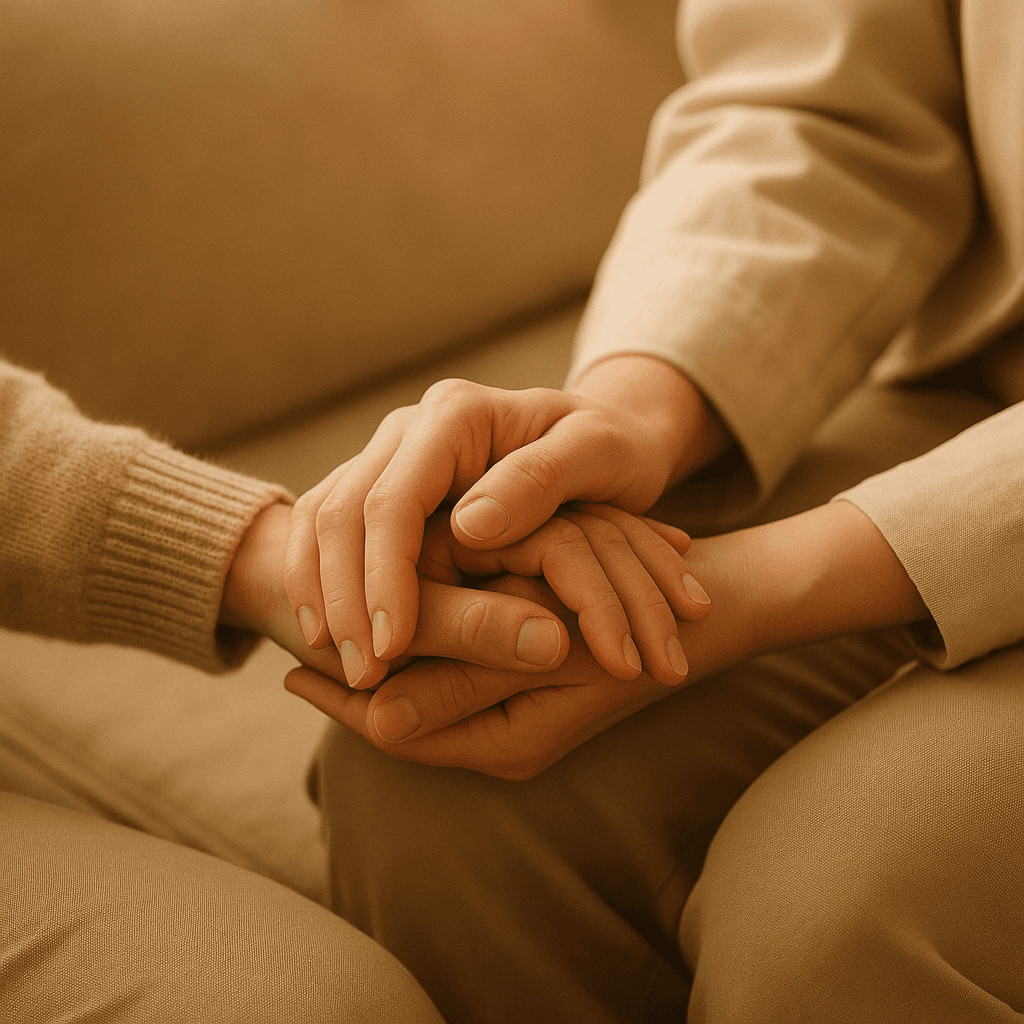 서로 손을 맞잡고 있는 사진